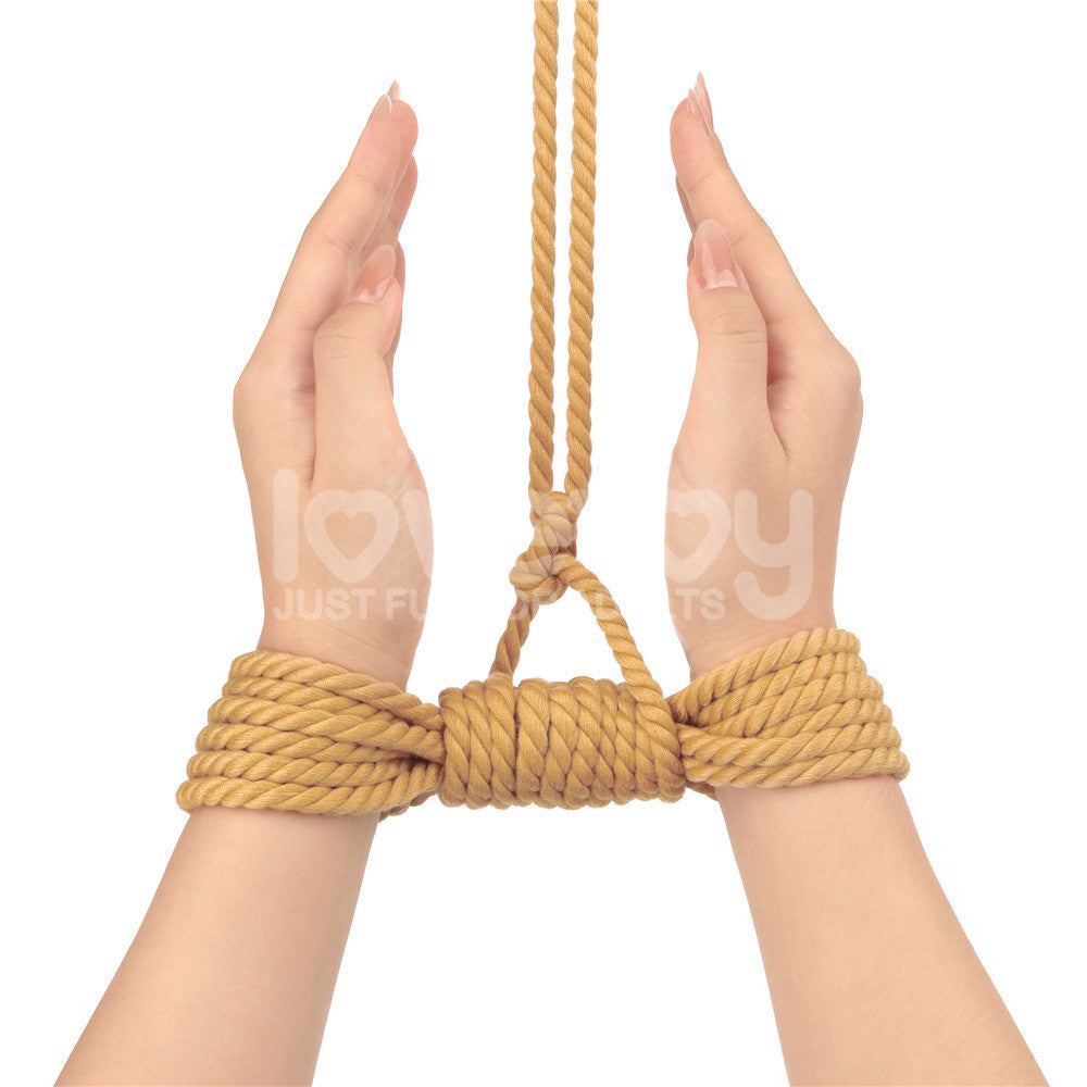 Rebellion Reign Natural Knot Bondage Rope - 10 metres Tan