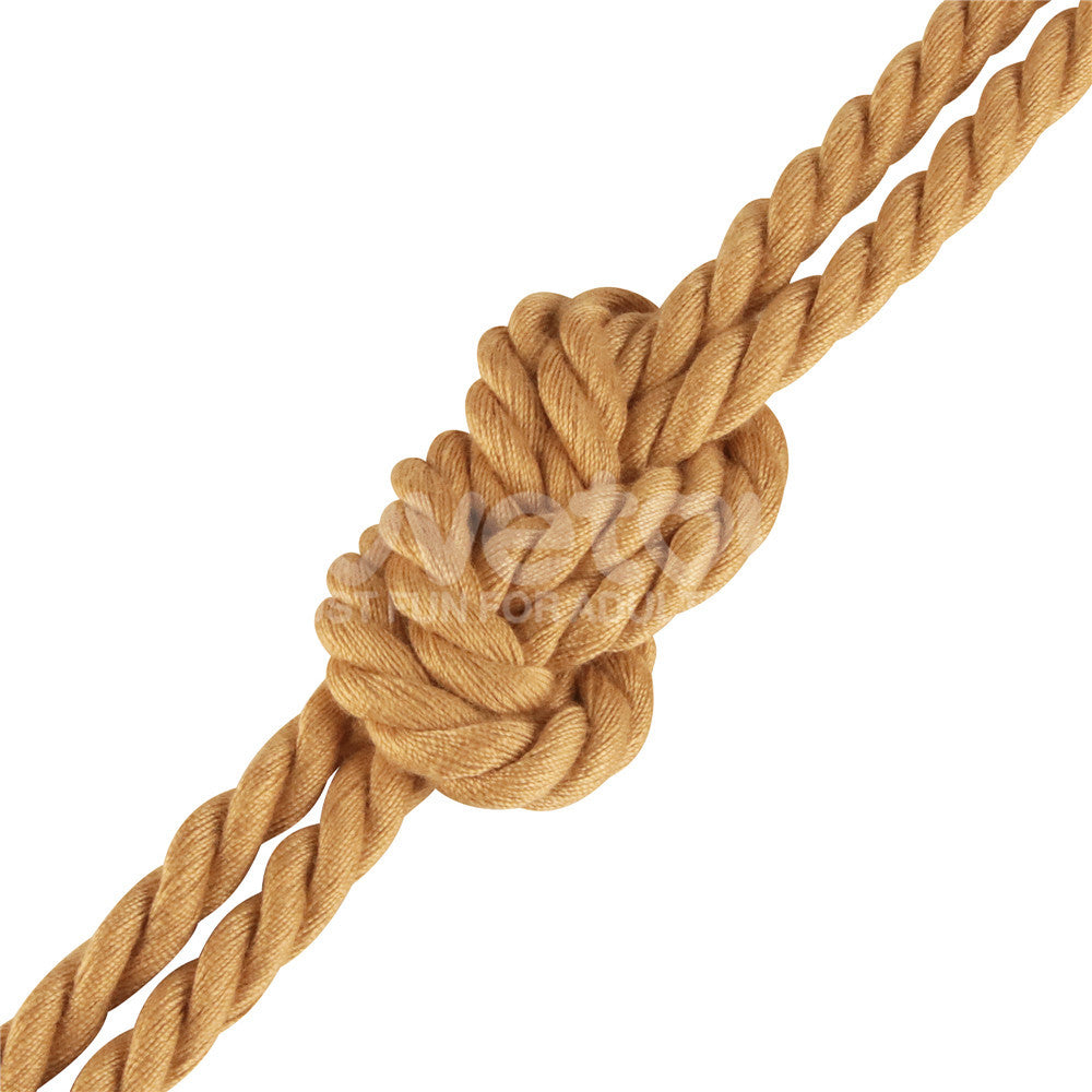 Rebellion Reign Natural Knot Bondage Rope - 10 metres Tan