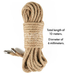 Rebellion Reign Rustic Hemp Bondage Rope - 10 metre