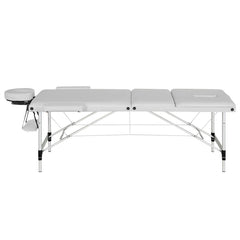 Zenses 3 Fold Portable Aluminium Massage Table White 65cm wide