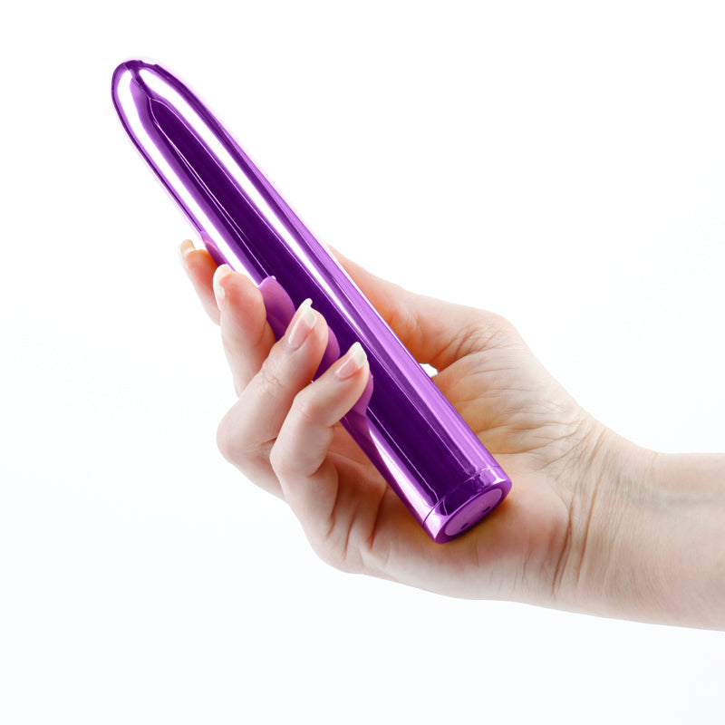 Chroma 17 cm USB Rechargeable Smooth Basic Vibrator - Metallic Purple