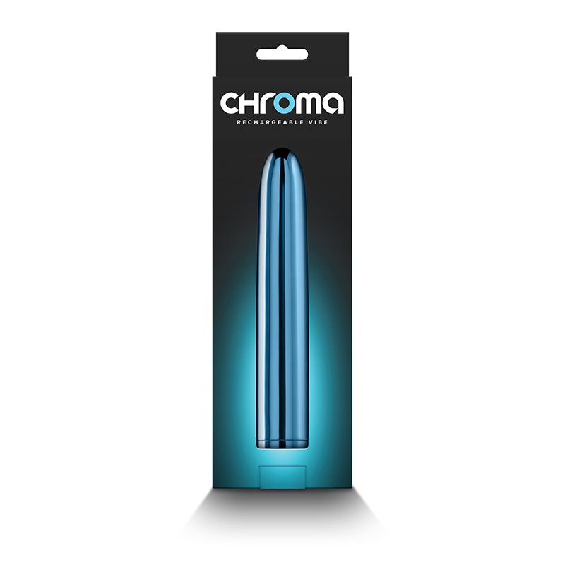 Chroma 17 cm USB Rechargeable Smooth Basic Vibrator - Metallic Teal