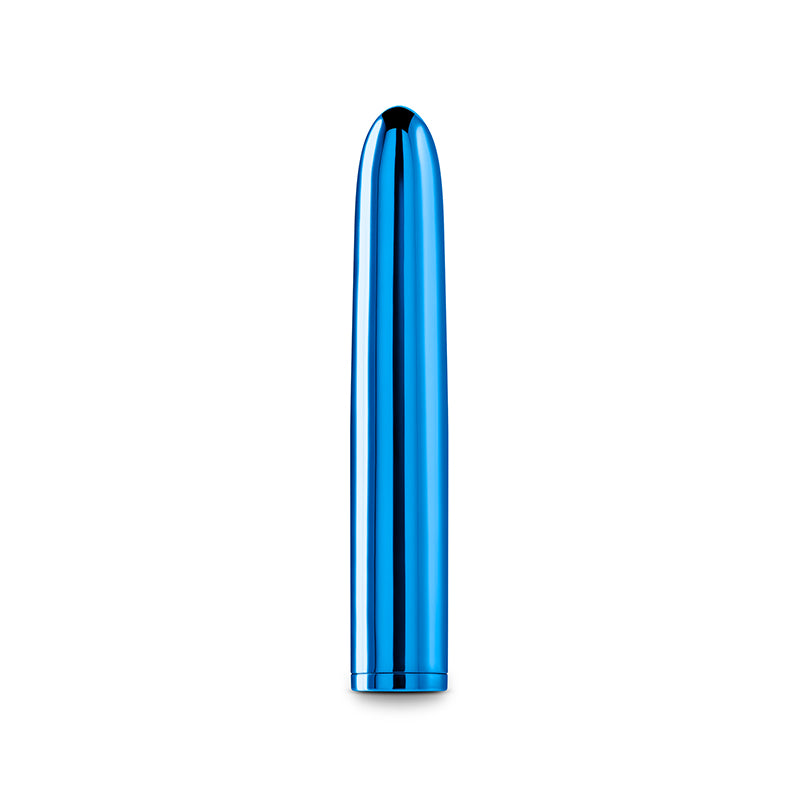 Chroma 17 cm USB Rechargeable Smooth Basic Vibrator - Metallic Blue