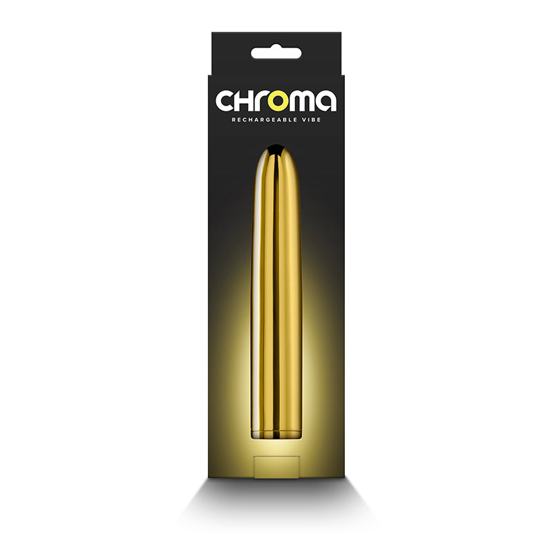 Chroma 17 cm USB Rechargeable Smooth Basic Vibrator - Gold