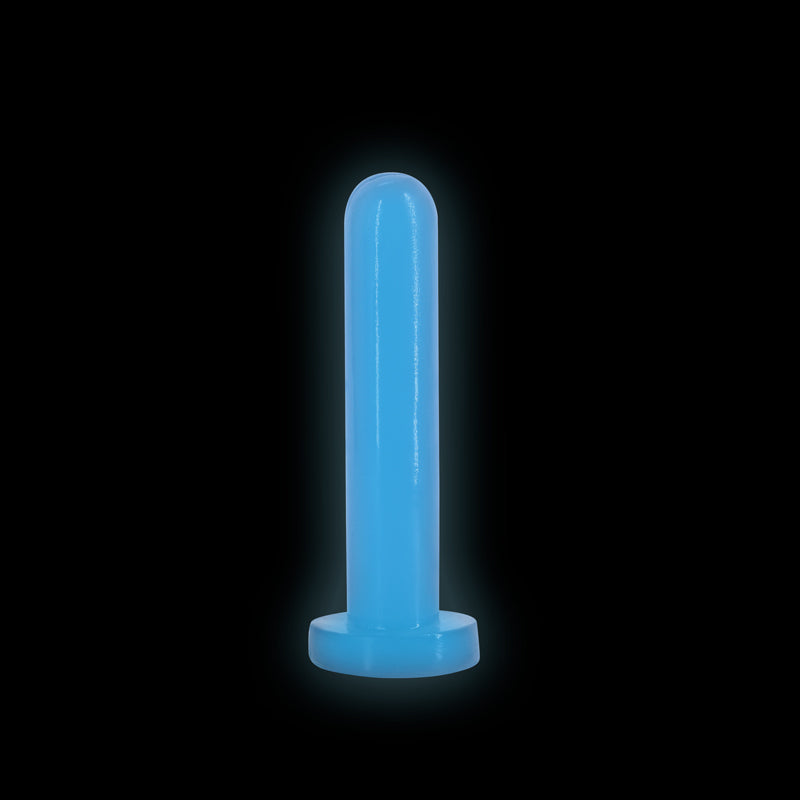 Firefly Thrill Small 15.5cm Glow in Dark Anal Dildo - Blue