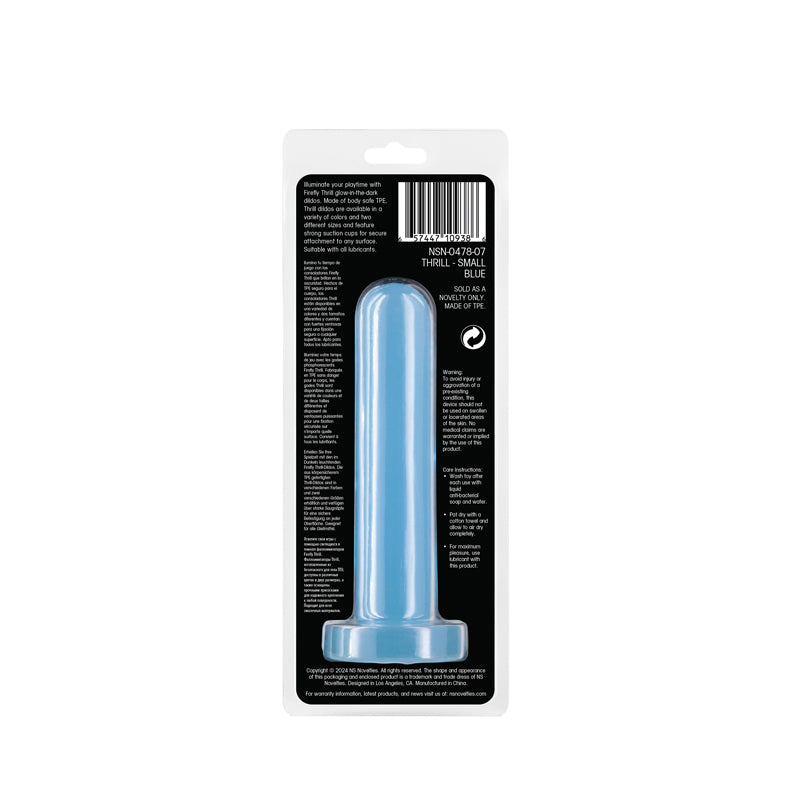 Firefly Thrill Small 15.5cm Glow in Dark Anal Dildo - Blue