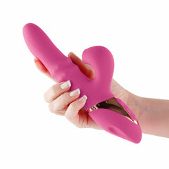 INYA Enamour Rabbit Vibrator with Air Pulse Clit Stimulation - Pink