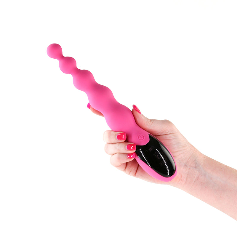 INYA Virtua 23.9 cm USB Rechargeable Beaded Anal Vibrator - Pink