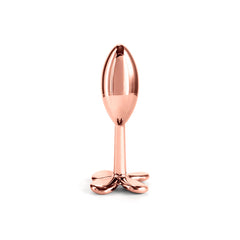 Rear Assets Clover Butt Plug Rose Gold - Small