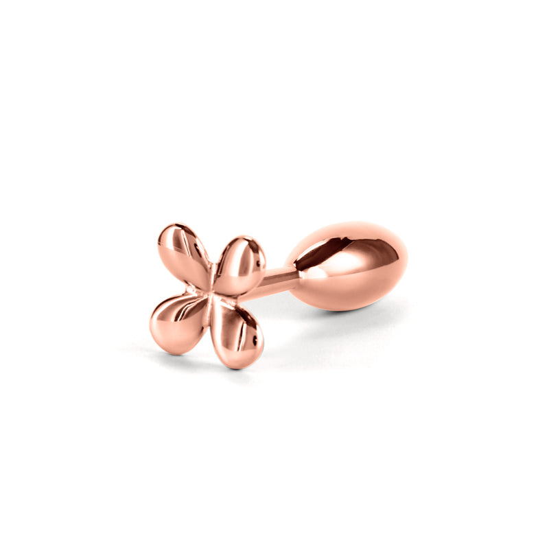 Rear Assets Clover Butt Plug Rose Gold - Small