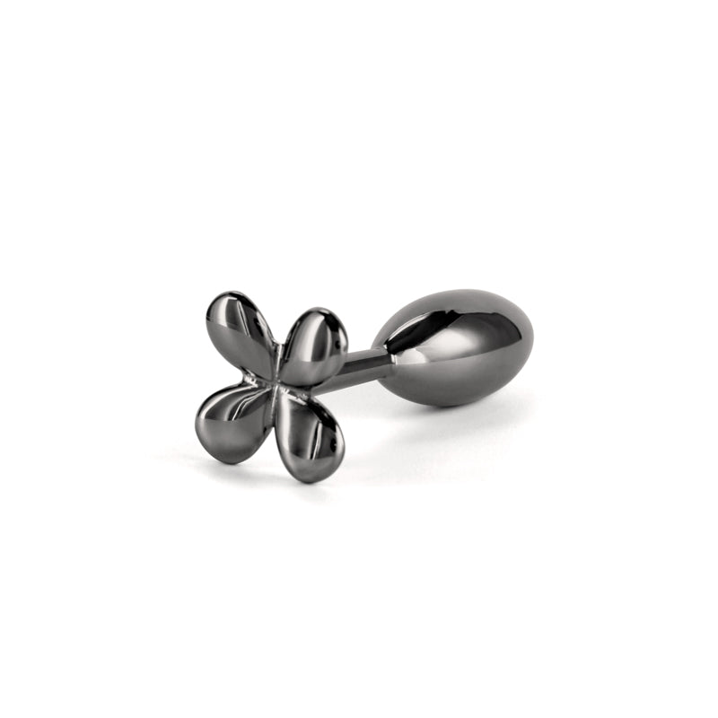 Rear Assets Clover Butt Plug Gunmetal Chrome - Small