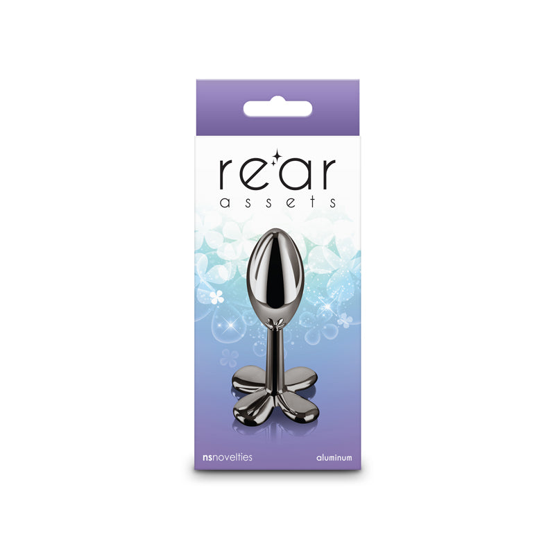 Rear Assets Clover Butt Plug Gunmetal Chrome - Small