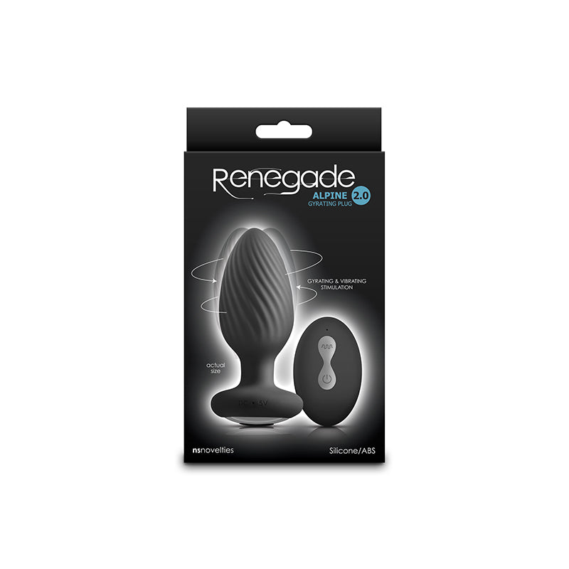 Renegade Alpine 2.0 -  10.7 cm USB Rechargeable Gyrating Anal Plug with Remote