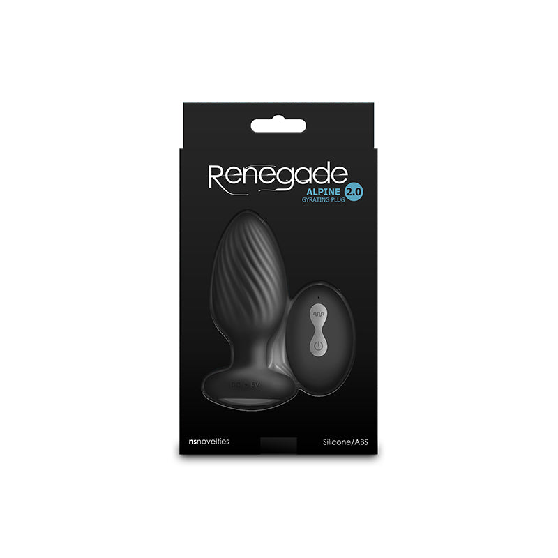 Renegade Alpine 2.0 -  10.7 cm USB Rechargeable Gyrating Anal Plug with Remote