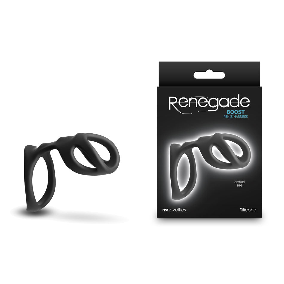 Renegade Boost Cock Ring Harness - Black