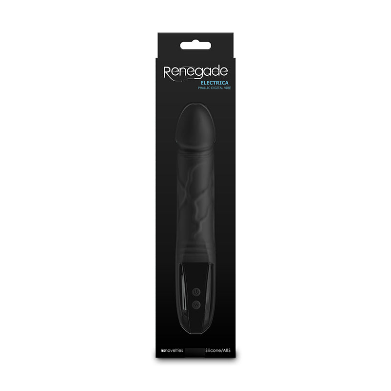 Renegade Electrica 22.9 cm USB Rechargeable Vibrator - Black