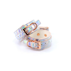 Cosmo Bondage ANKLE Cuffs - Rainbow - Metallic Rainbow Restraints