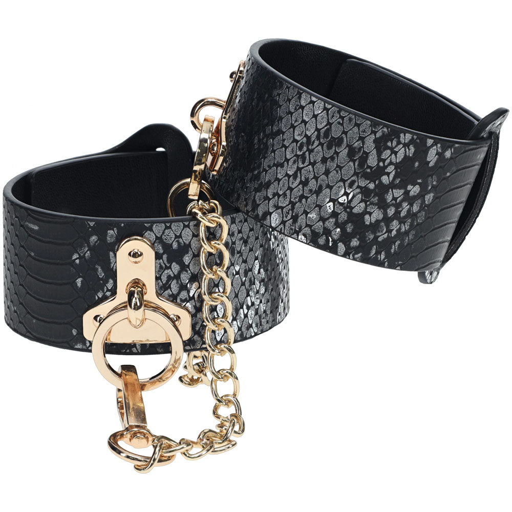 OUCH! Florence Collection Ankle Cuffs - Black/Gold