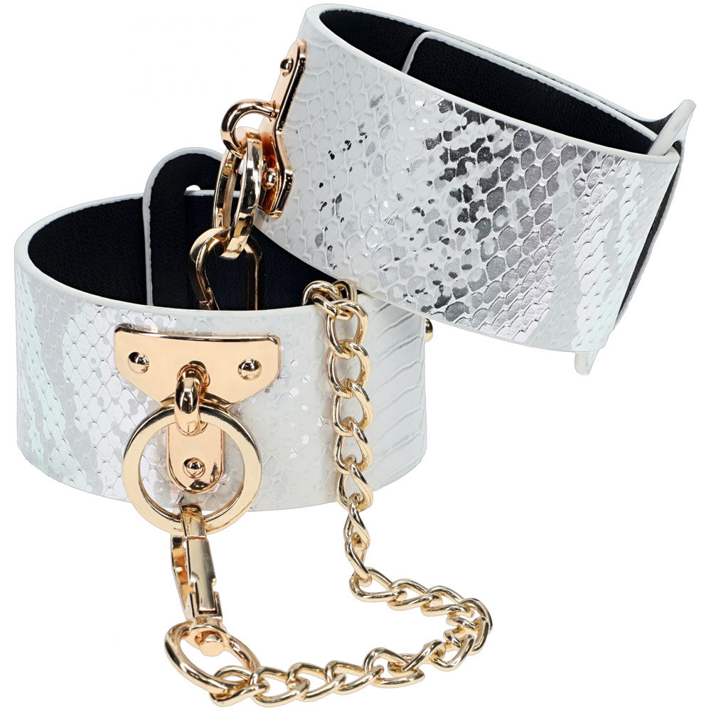 OUCH! Florence Collection Ankle Cuffs - White/Gold