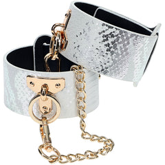 OUCH! Florence Collection Ankle Cuffs - White/Gold