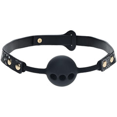 OUCH! Florence Collection Breathable Silicone Ball Gag - Black