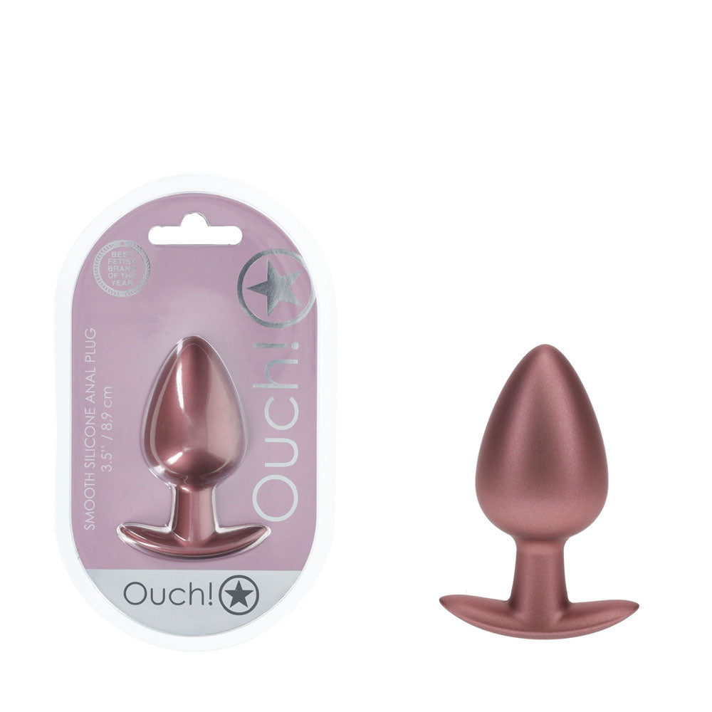 OUCH! Large 8.9 cm Rose Gold Butt Plug