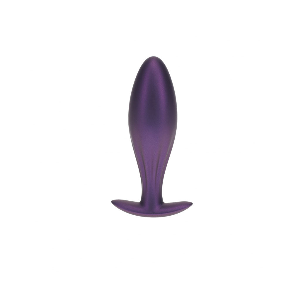 OUCH! Oval 11.7 cm Purple Metallic Butt Plug