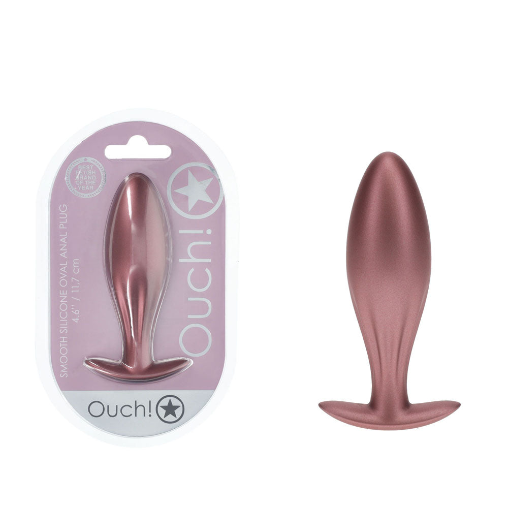 OUCH! Oval 11.7 cm Rose Gold Butt Plug