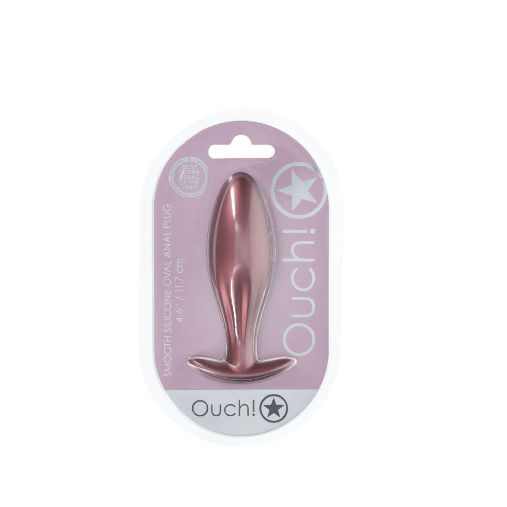 OUCH! Oval 11.7 cm Rose Gold Butt Plug