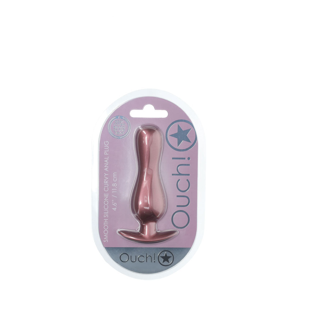 OUCH! Curvy 11.7 cm Rose Gold Butt Plug