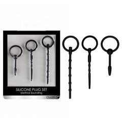 Urethral Sounding Penis Plug Set Black