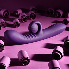 Playboy CURLICUE G-Spot Rabbit Vibrator - Purple