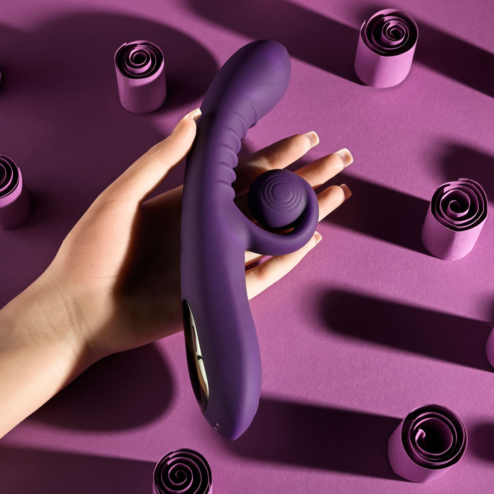 Playboy CURLICUE G-Spot Rabbit Vibrator - Purple