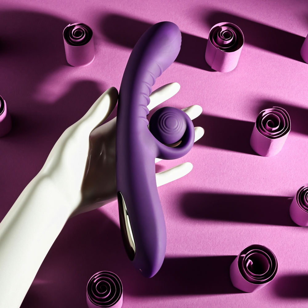 Playboy CURLICUE G-Spot Rabbit Vibrator - Purple