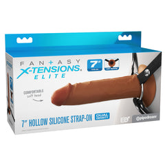 FX Elite 17.8 cm Silicone Hollow Strap-On - Tan