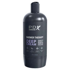 PDX Plus Shower Therapy Deep Cream Shower Masturbator - Frosted