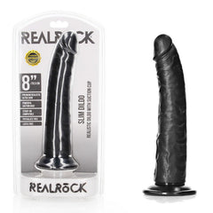 REALROCK Realistic Slim Dildo with Suction Cup - 20.5cm -  20.5 cm (8'') Dong