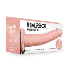 REALROCK 24.5 cm Hollow Strap-On - Flesh