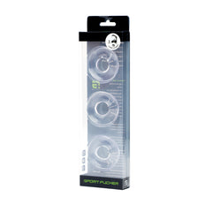 Sport Fucker Rubber Cockrings Set of 3 - Clear