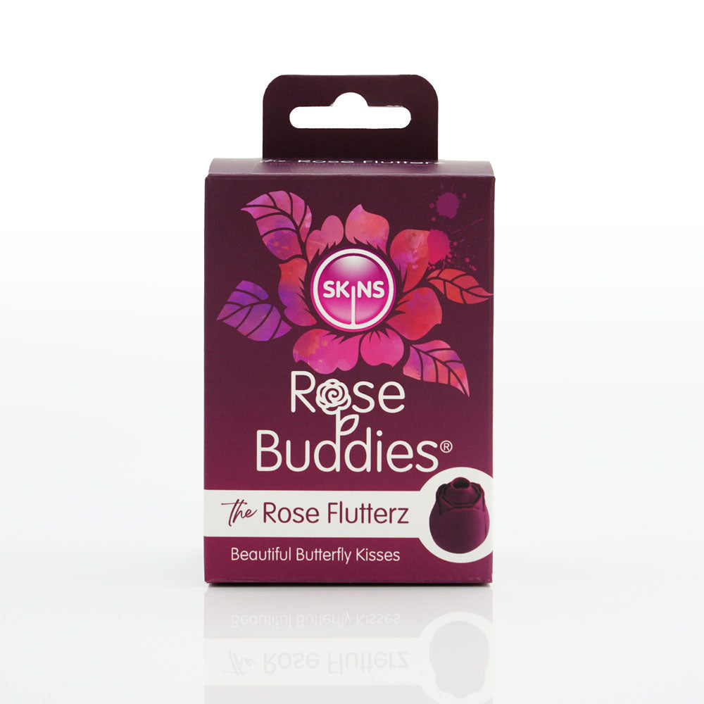 Skins Rose Buddies FLUTTERZ Clit Stim Rose - Maroon