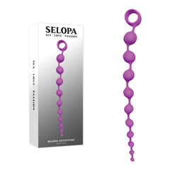 Selopa BEADED ADVENTURE 35.5 cm Anal Beads - Purple