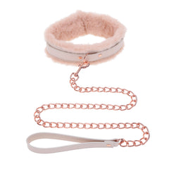 Sex & Mischief Peaches n Creame Fur Lined Collar & Leash