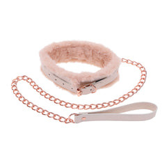 Sex & Mischief Peaches n Creame Fur Lined Collar & Leash