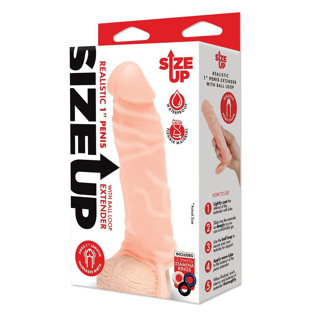 Size Up Realistic 1 Inch Penis Extender -