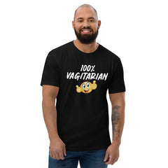 Men's T-Shirt - 100% VAGITARIAN in Black