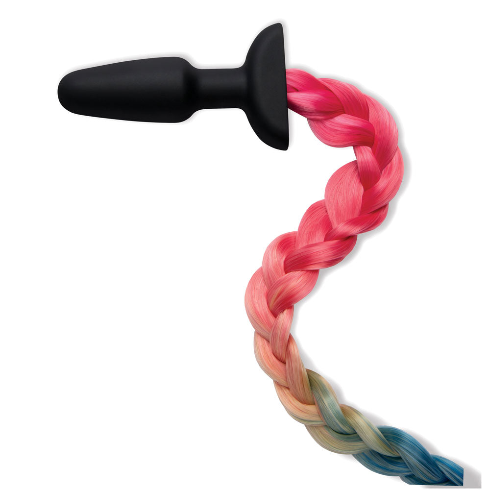 WhipSmart Furry Tales Silicone Rainbow Tail Butt Plug