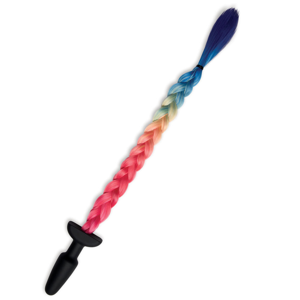 WhipSmart Furry Tales Silicone Rainbow Tail Butt Plug