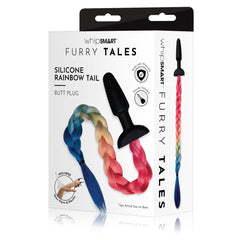 WhipSmart Furry Tales Silicone Rainbow Tail Butt Plug