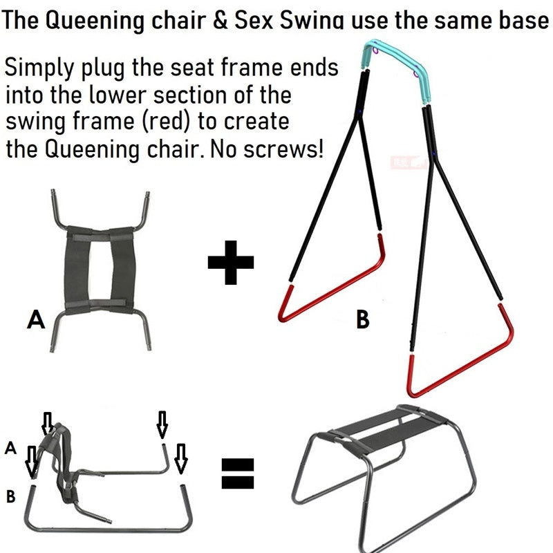 Tall Sex Swing, Queening Seat & Pillow Package