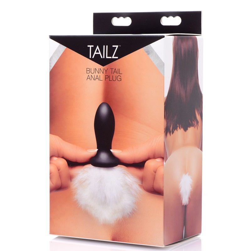 White Bunny Tail Anal Plug